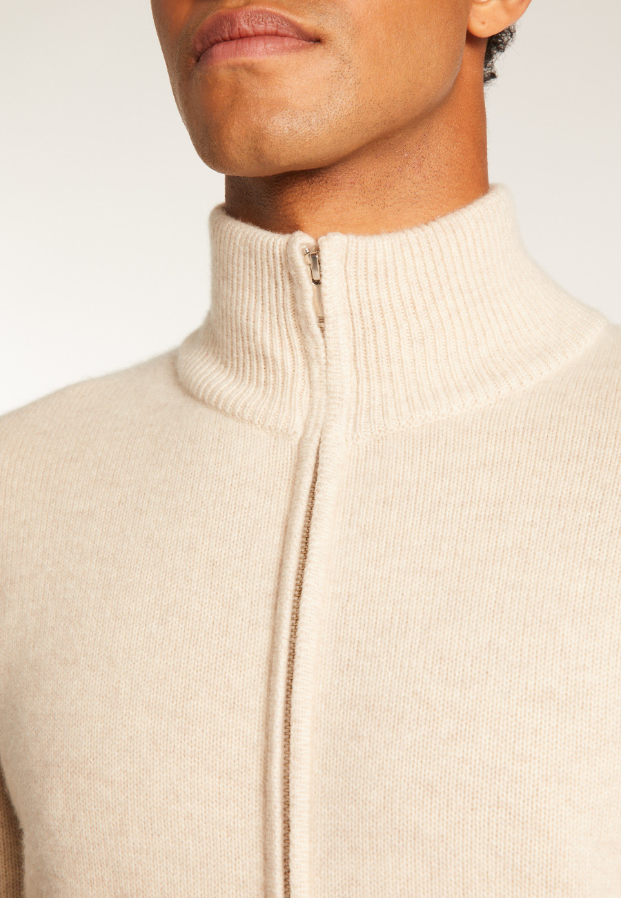 6-ply cashmere zipped vest - Elysée duo