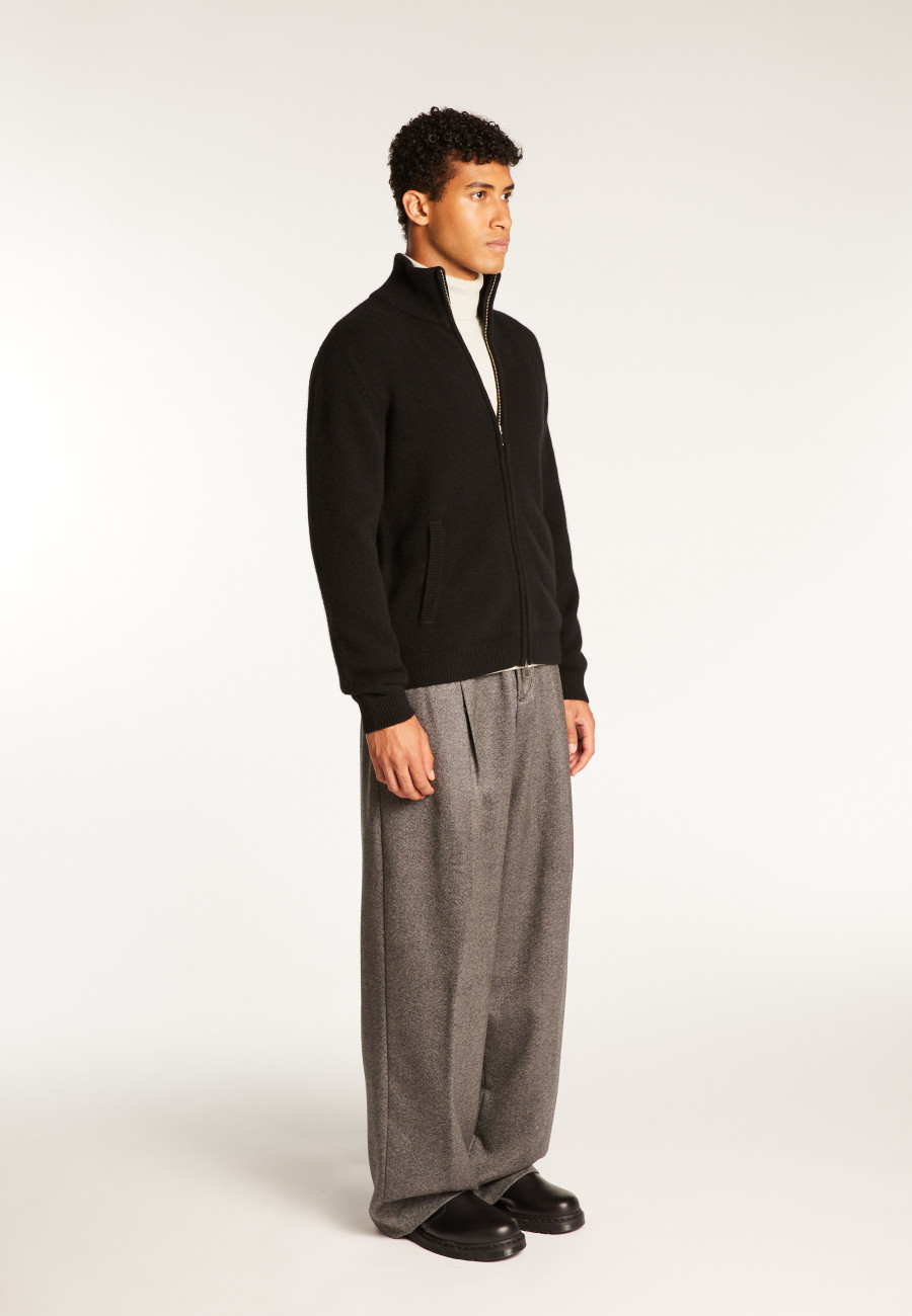 Cardigan de cashmere com zíper e 6 fios - Elysée duo