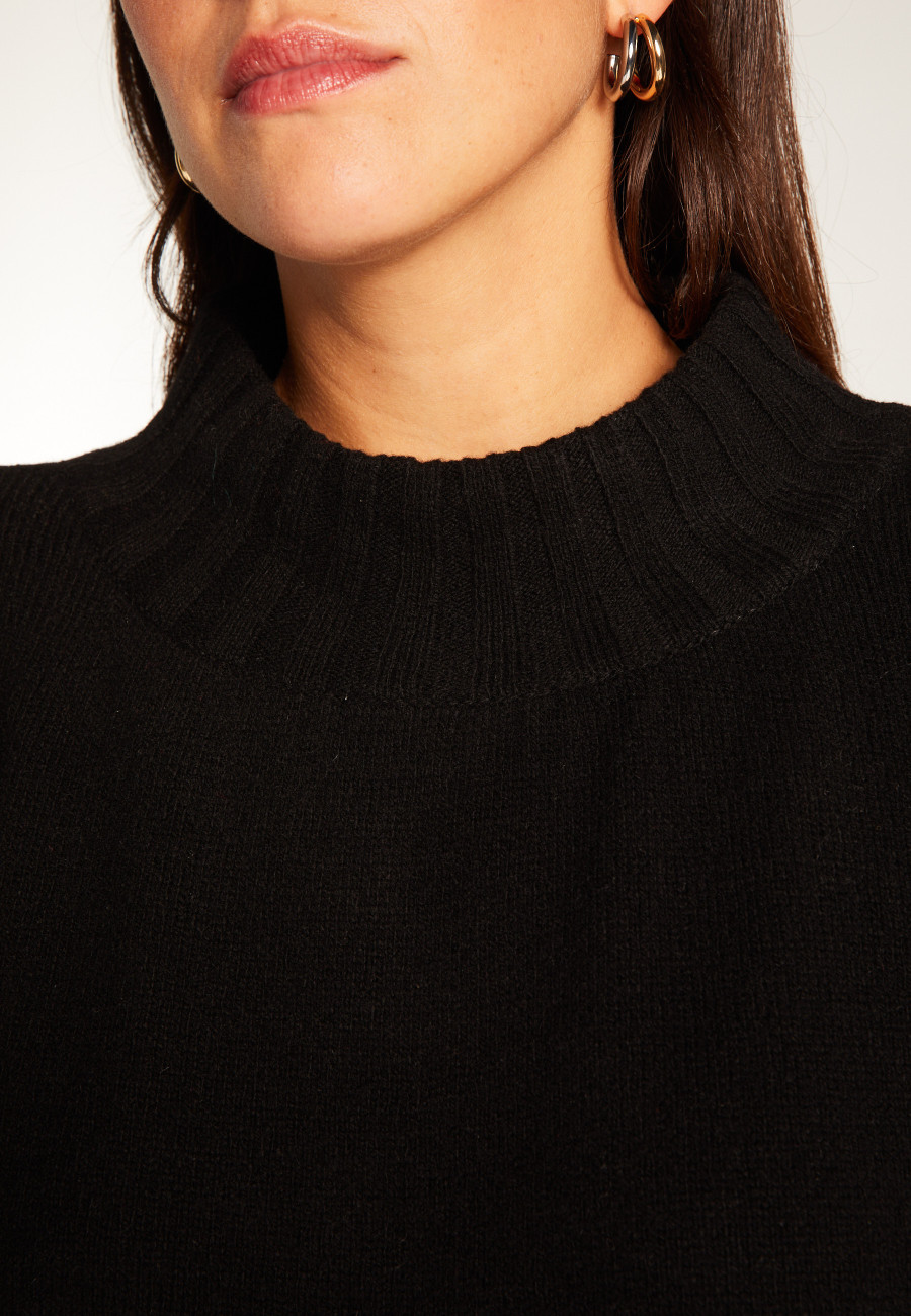 Suéter de cashmere de manga curta e corte solto - Virginia