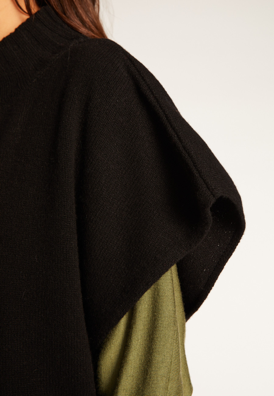 Suéter de cashmere de manga curta e corte solto - Virginia