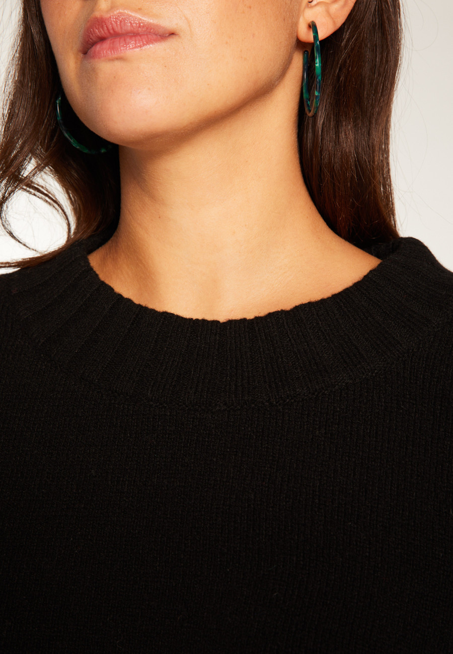 Cashmere crew neck short sweater - Vicky