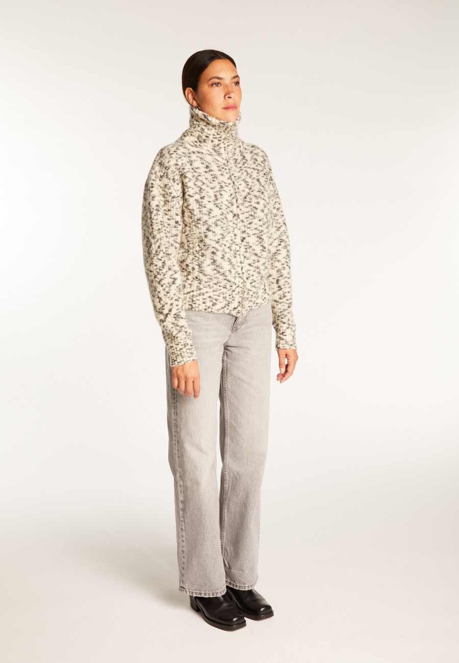 Jaqueta de lã mohair com zíper - Valentine