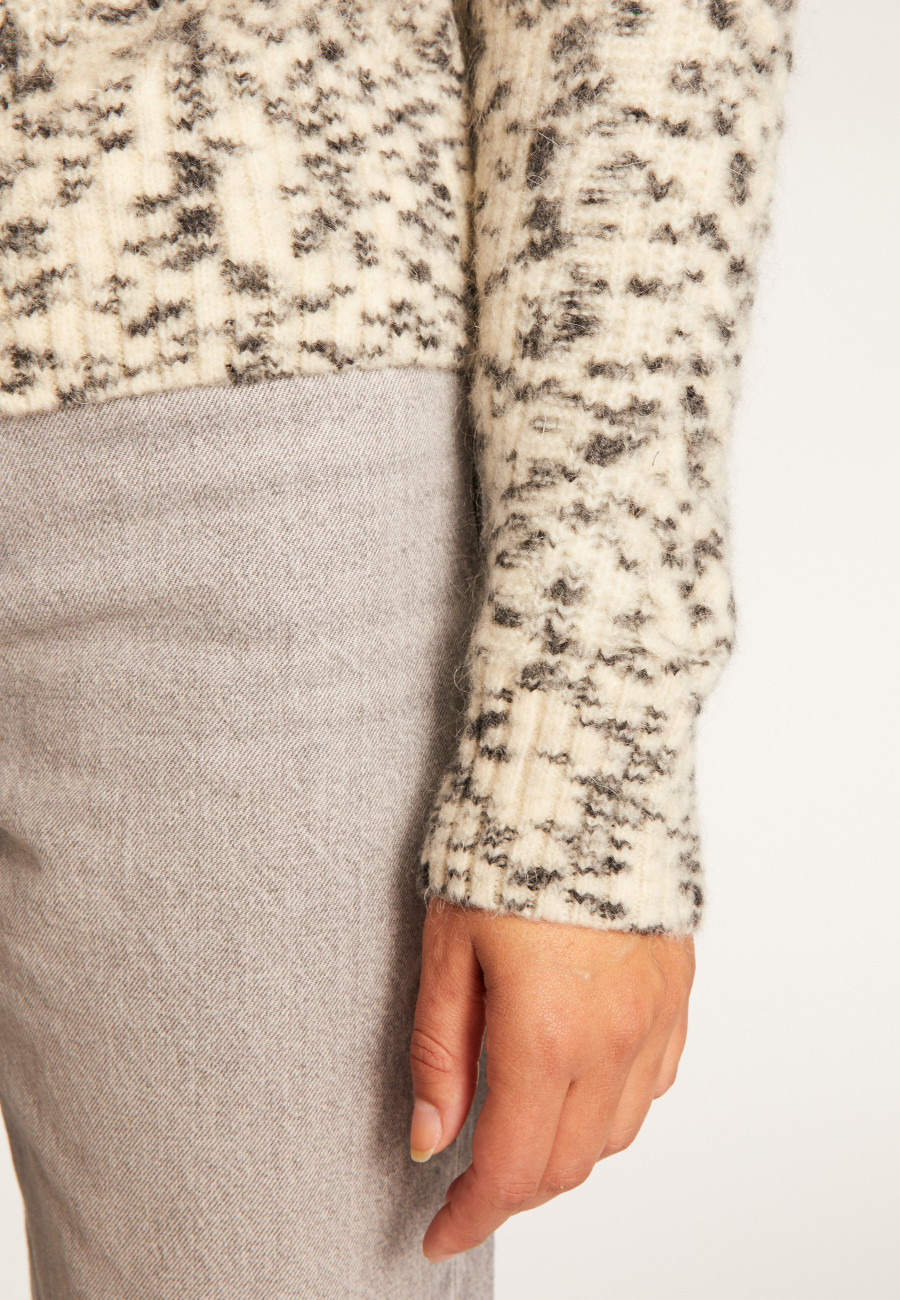 Jaqueta de lã mohair com zíper - Valentine