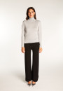 Turtleneck T-shirt in bamboo cashmere lurex fiber - Aéris Lux