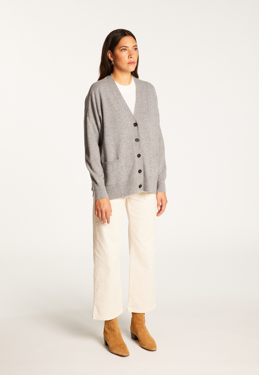 Cardigan de cashmere com botões - Ariel