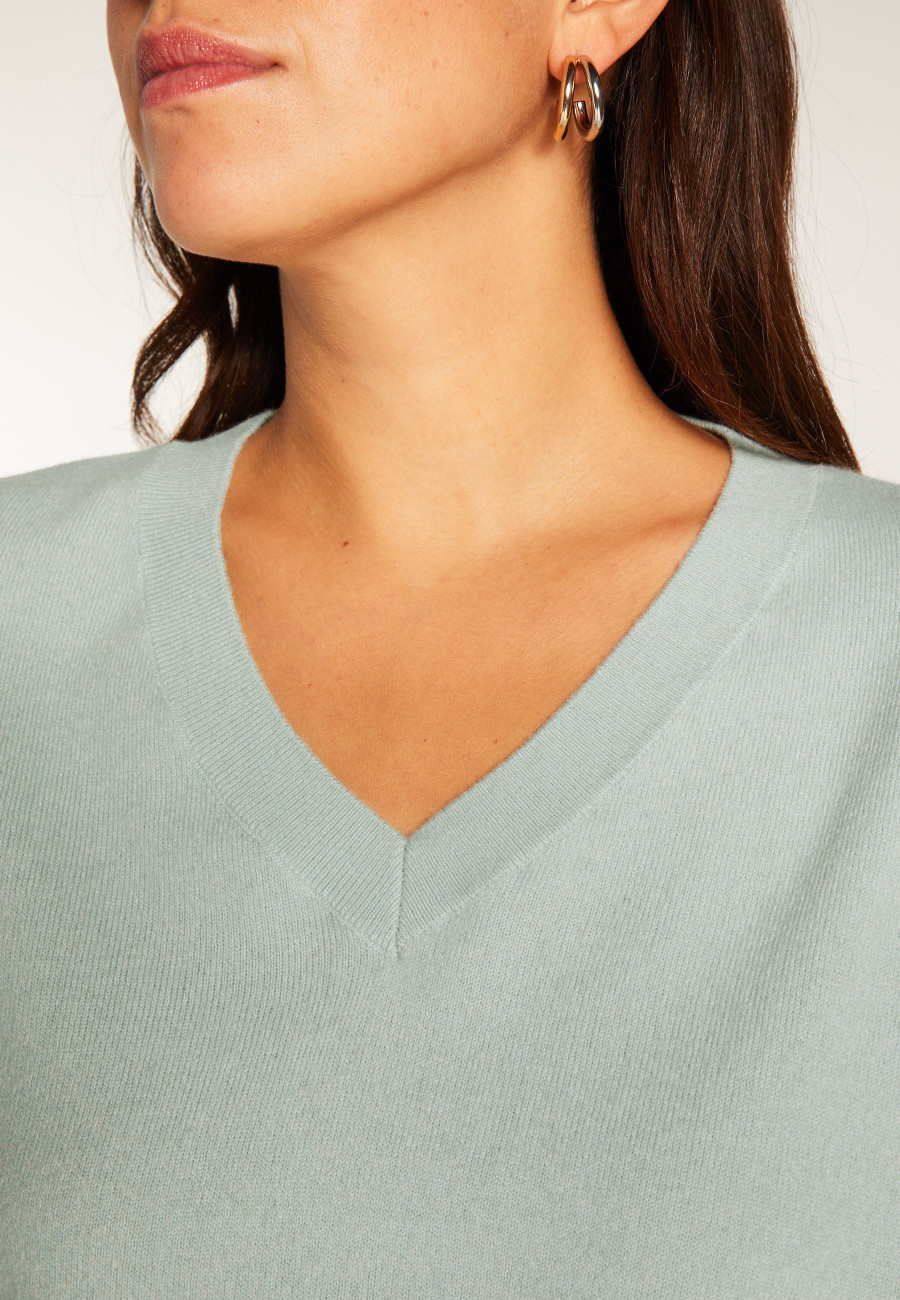 Suéter folgado de cashmere com fenda - Alienor