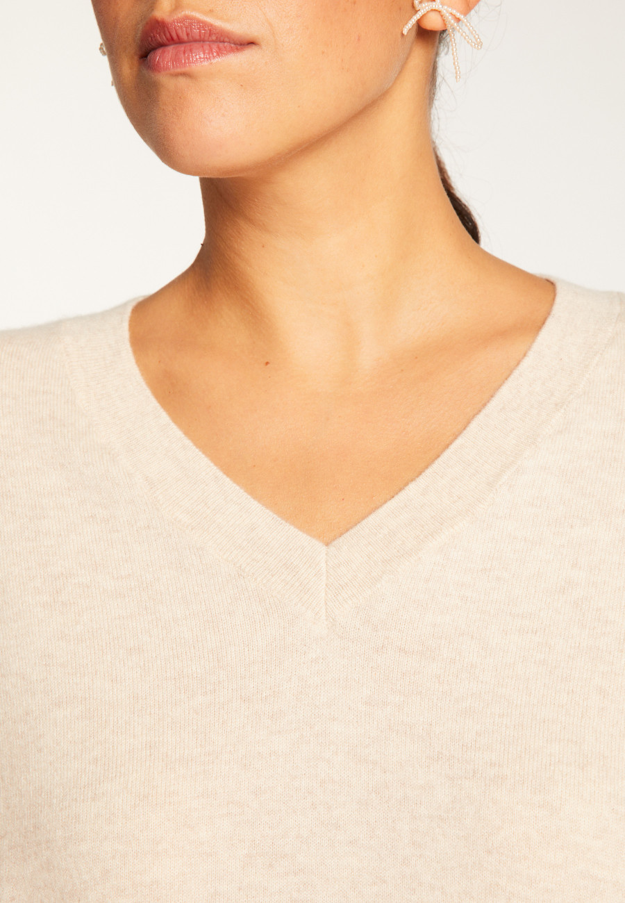 Suéter folgado de cashmere com fenda - Alienor