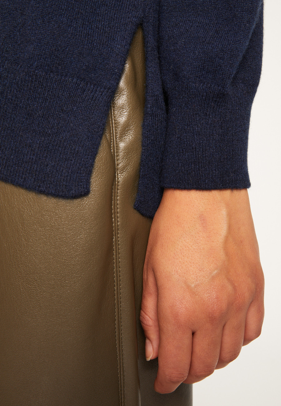 Suéter folgado de cashmere com fenda - Alienor