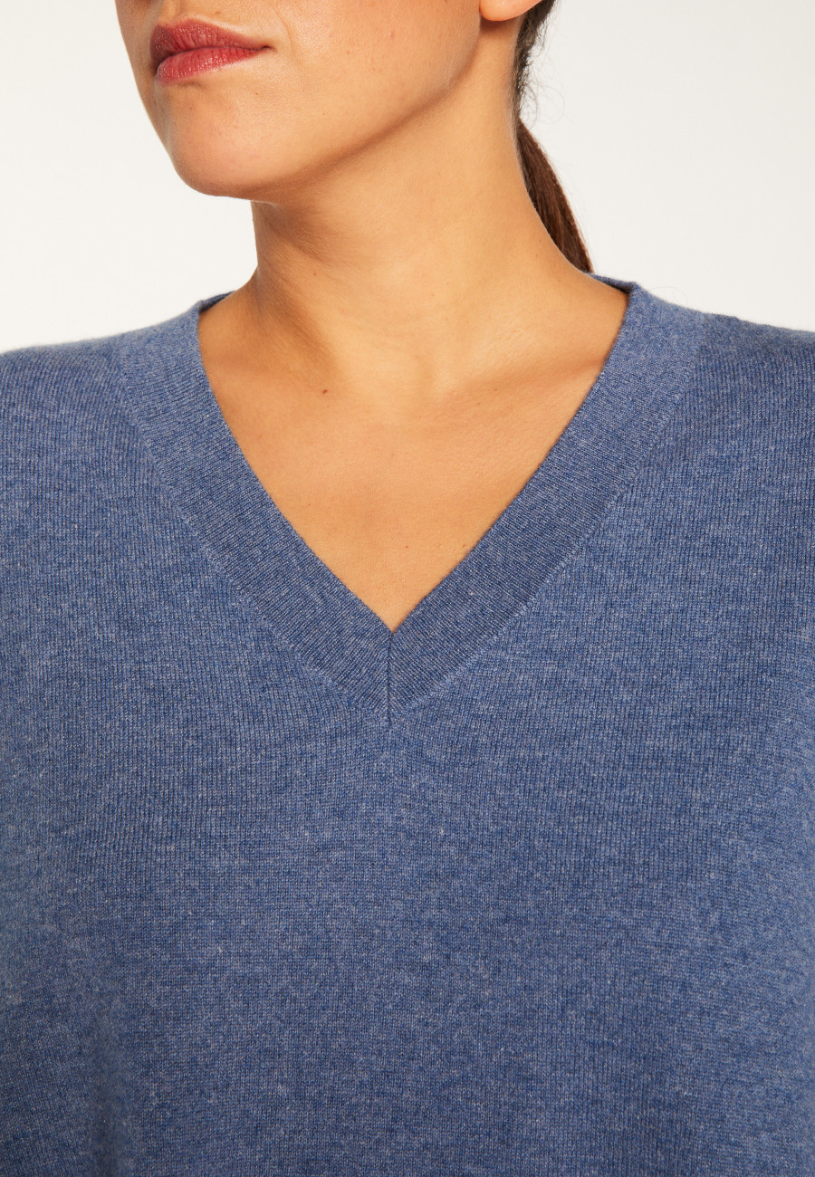 Suéter folgado de cashmere com fenda - Alienor