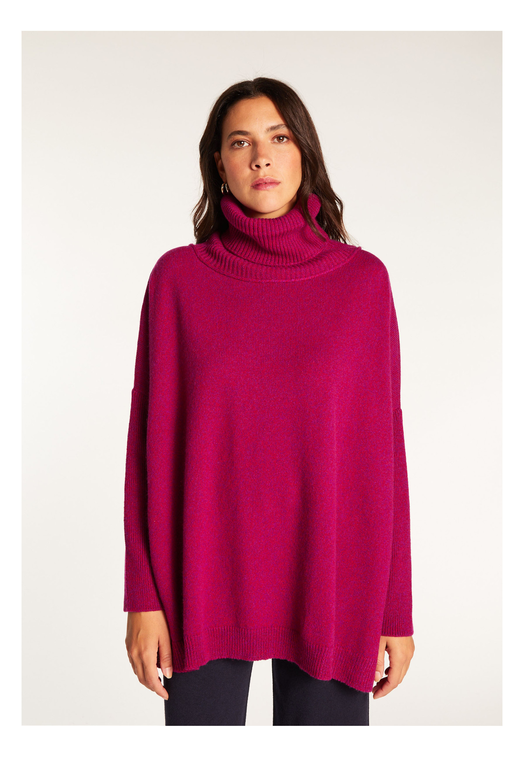 Pull col roulé laine et cachemire - Clara