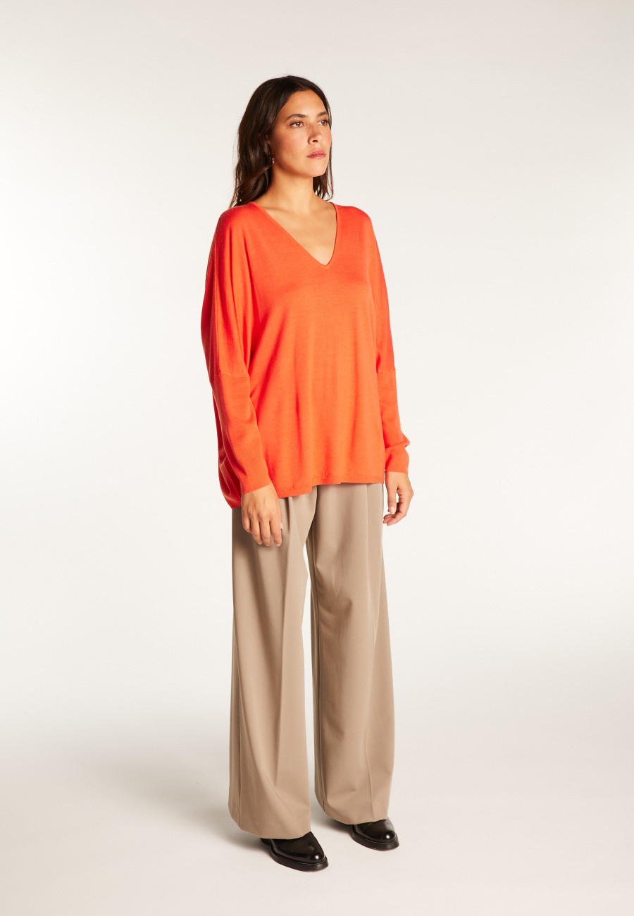 Suéter de lã com manga morcego - Boxe