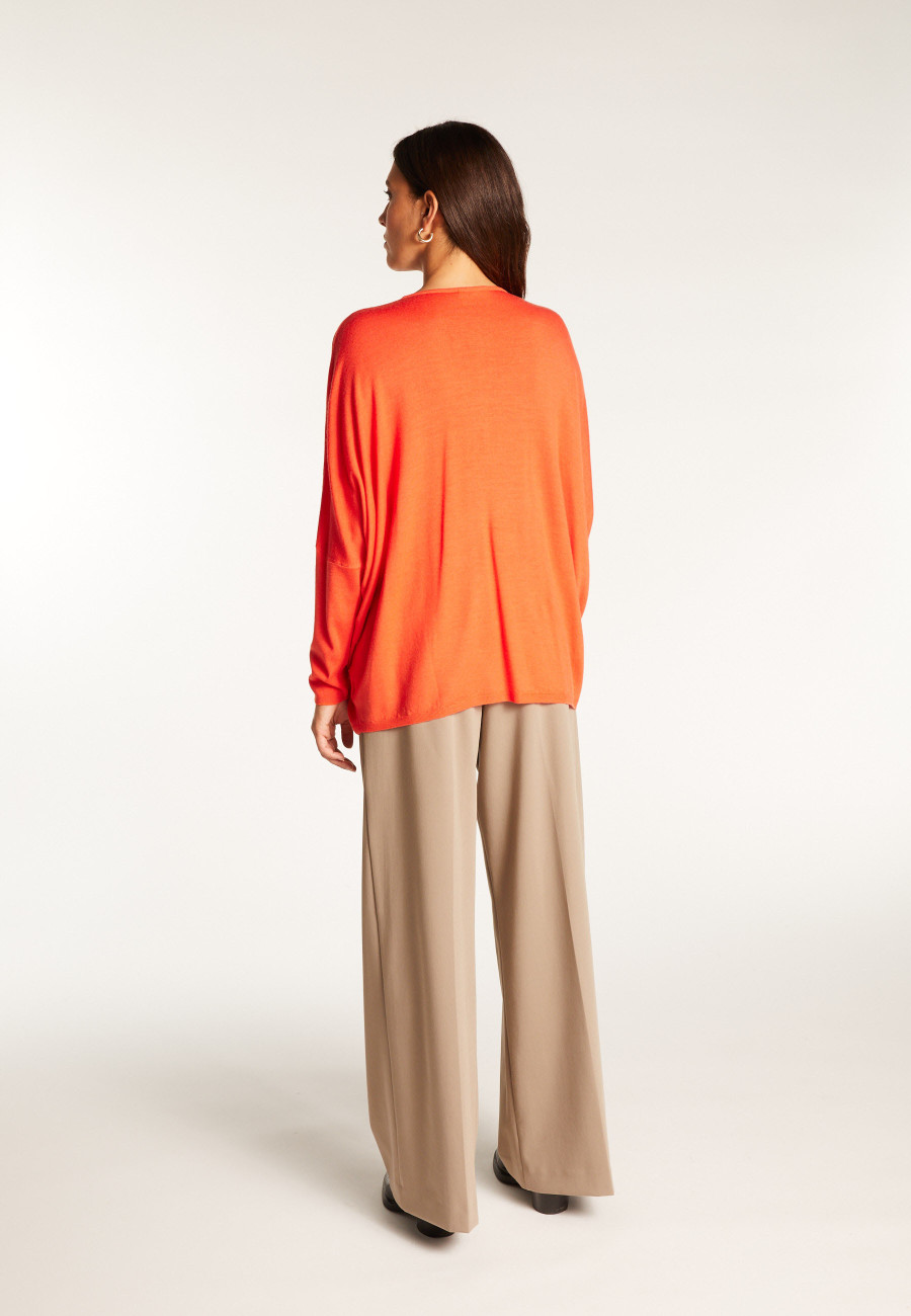 Suéter de lã com manga morcego - Boxe