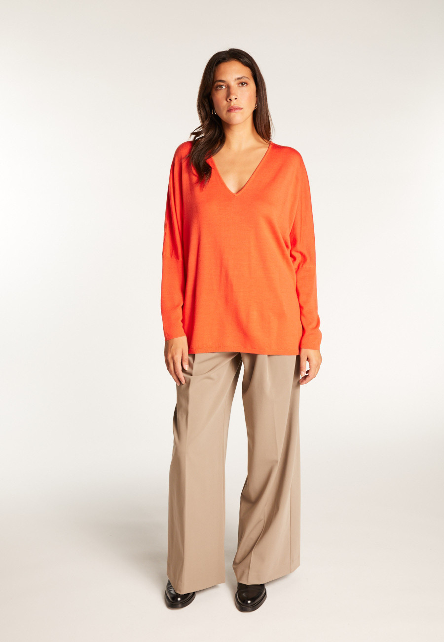 Suéter de lã com manga morcego - Boxe