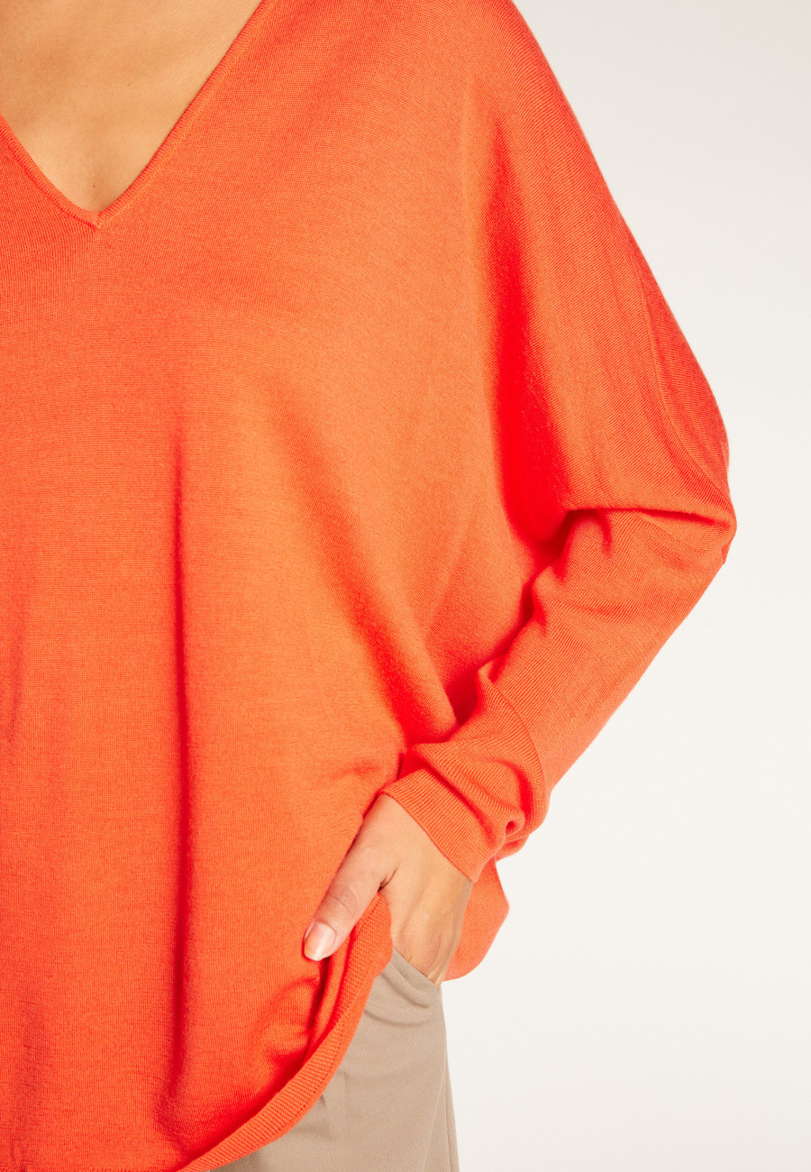 Suéter de lã com manga morcego - Boxe