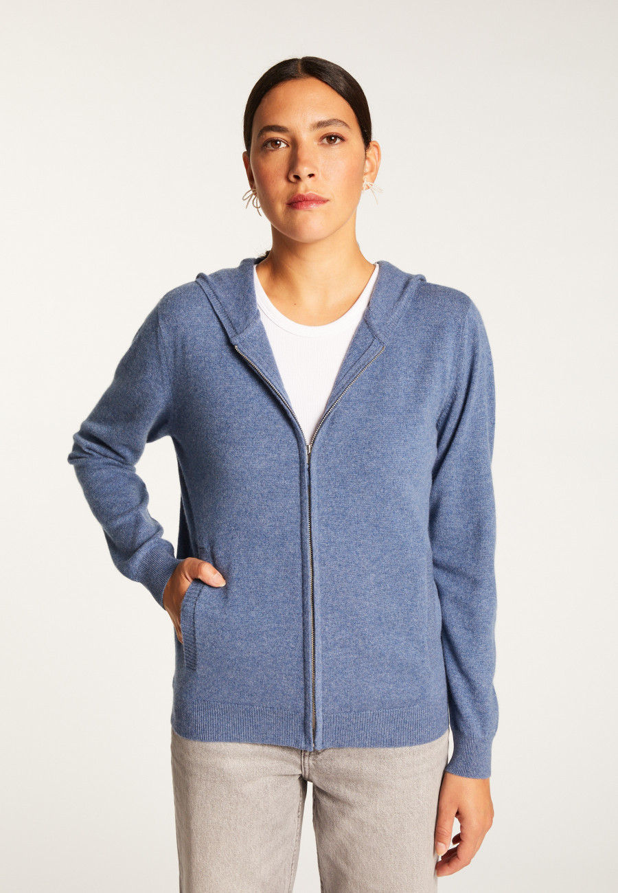 Cardigan com capuz de cashmere - Orus