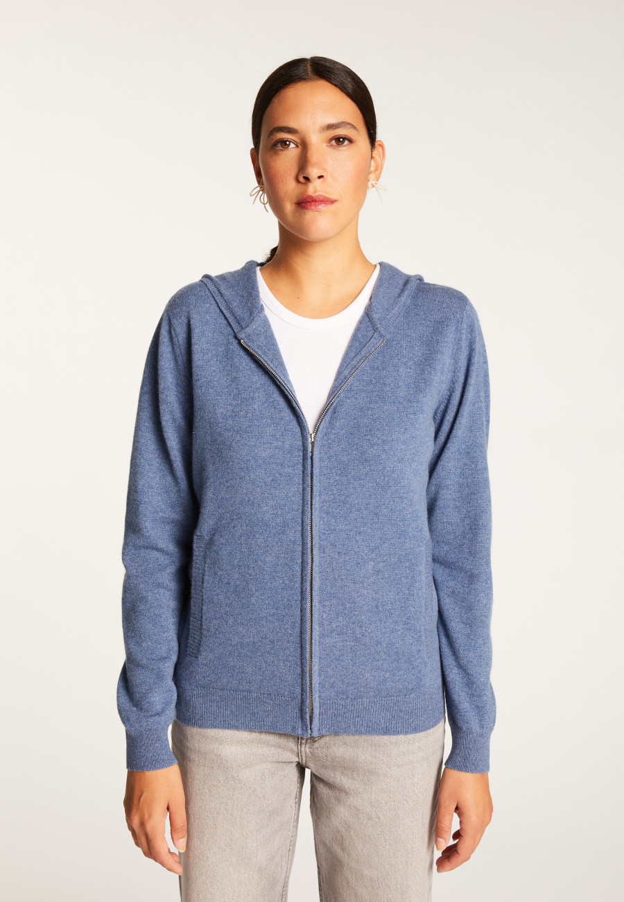 Cardigan com capuz de cashmere - Orus