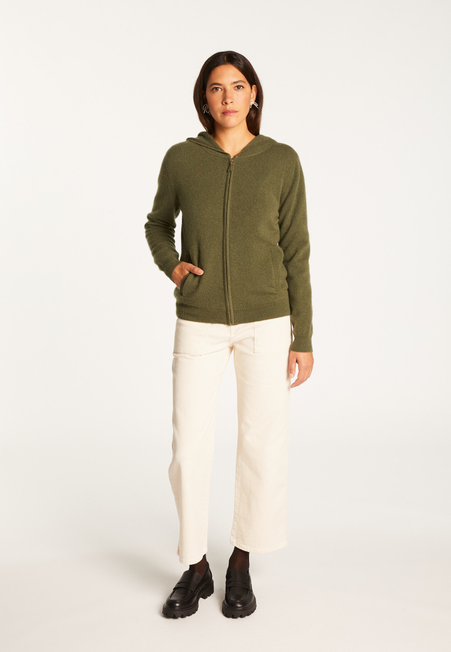 Cardigan com capuz de cashmere - Orus