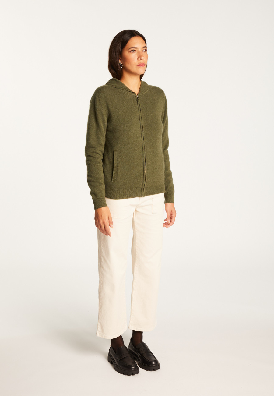 Cardigan com capuz de cashmere - Orus