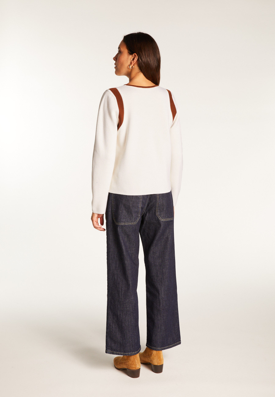 Jaqueta de lã merino com zíper - Reine