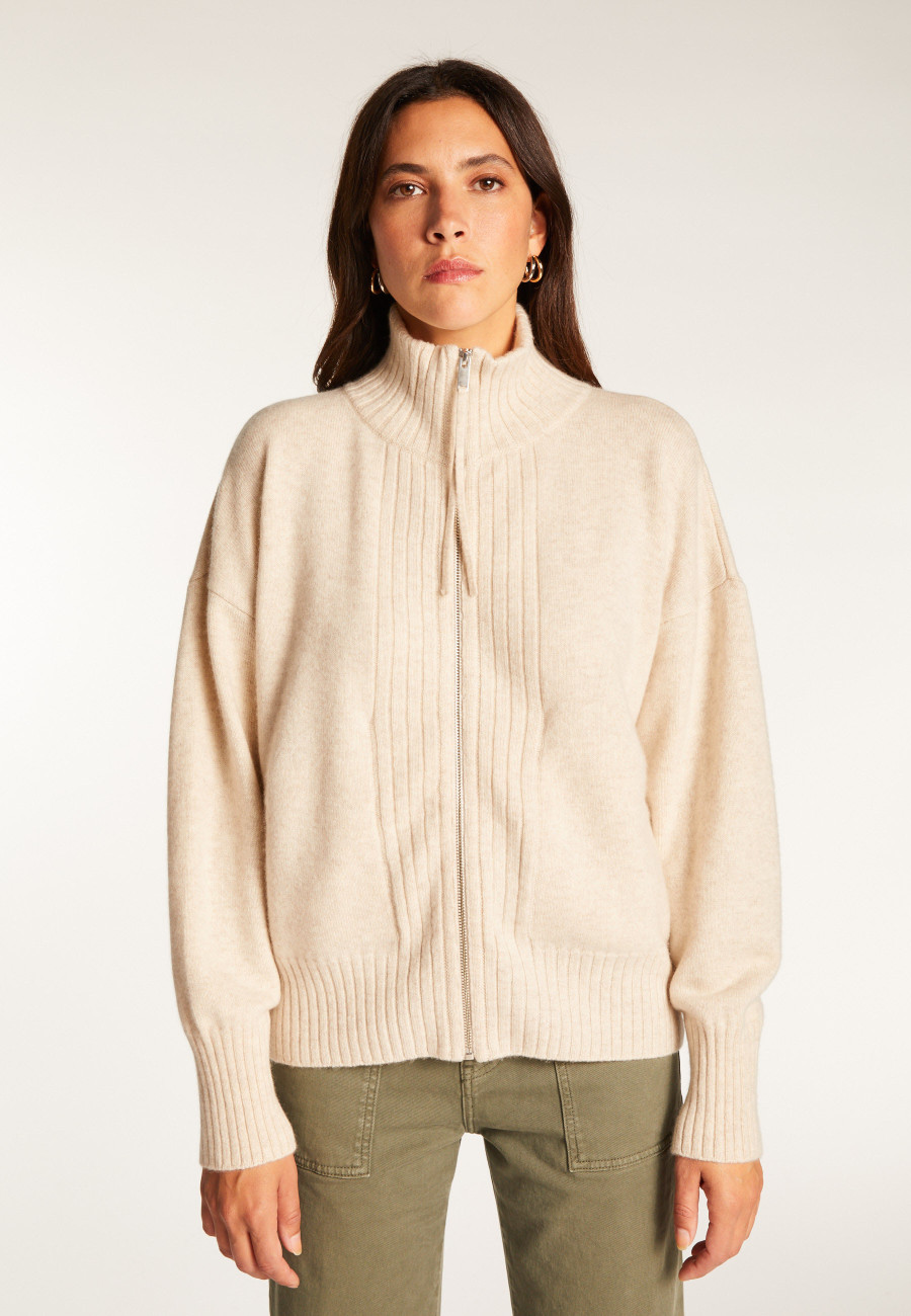 Cardigan de cashmere com zíper - Agnes Duo