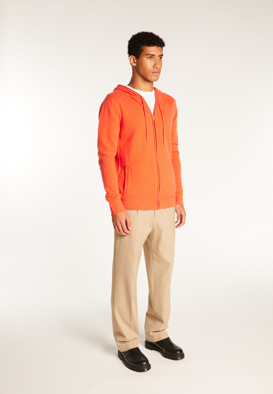 Jaqueta de cashmere com capuz e zíper - Emilien