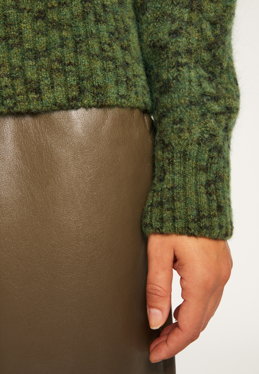 Jaqueta de lã mohair com zíper - Valentine