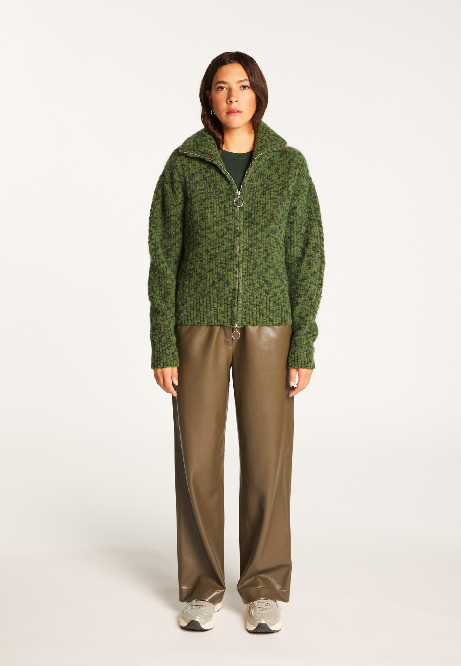 Jaqueta de lã mohair com zíper - Valentine