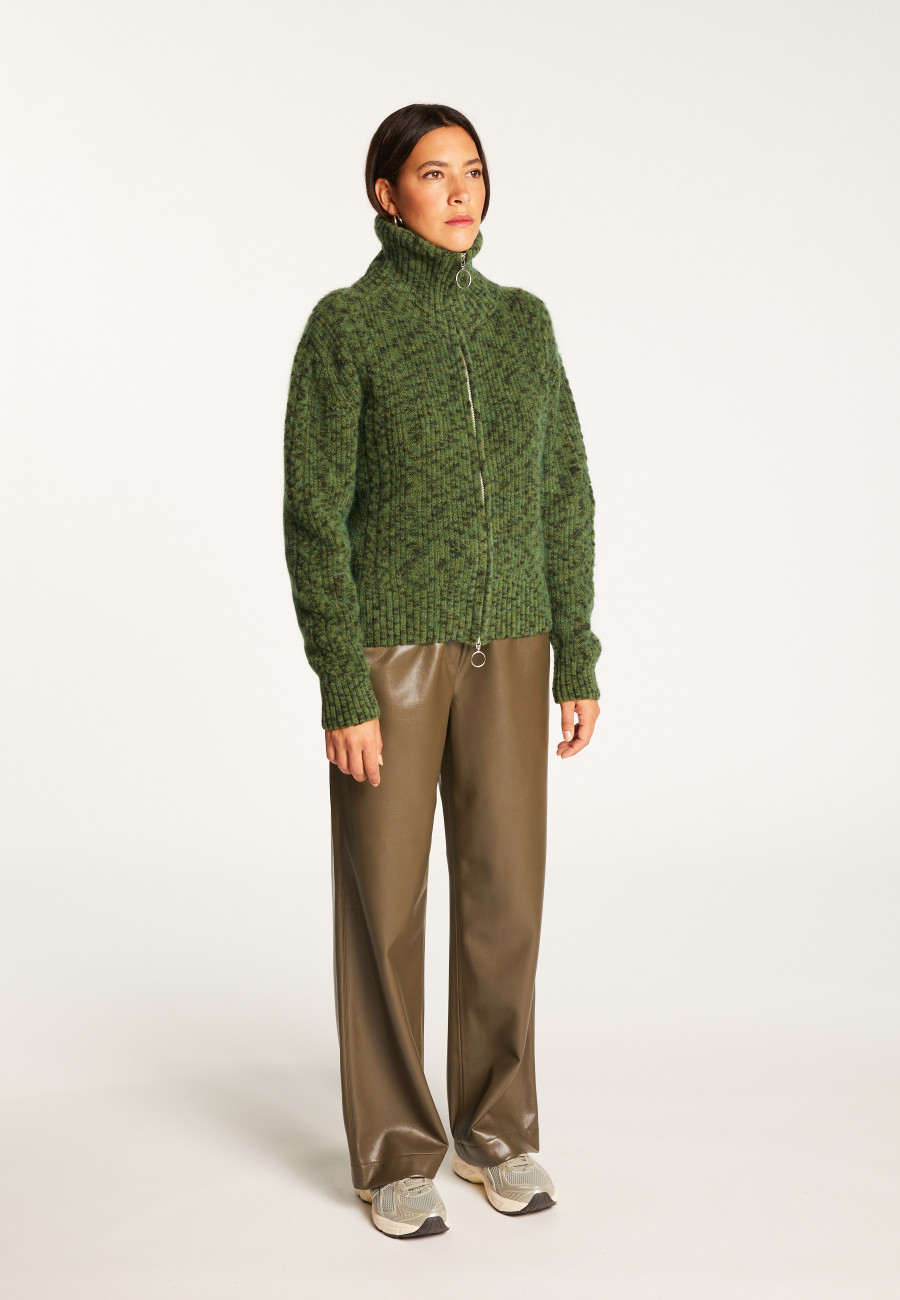 Jaqueta de lã mohair com zíper - Valentine