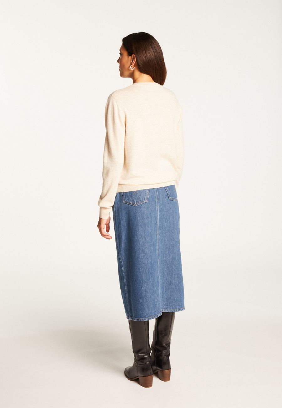 Suéter de cashmere com decote em V - Abel