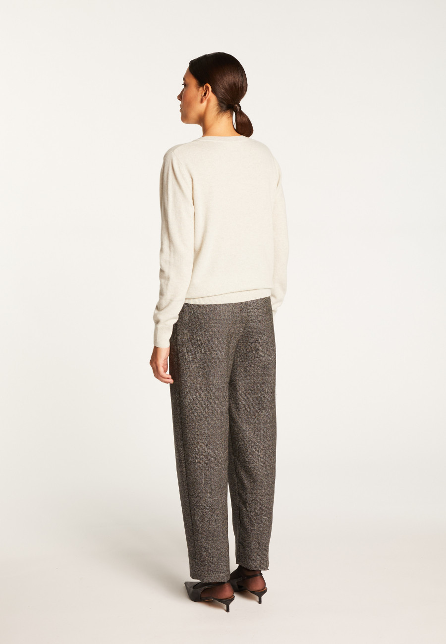 Suéter de cashmere com decote em V - Abel