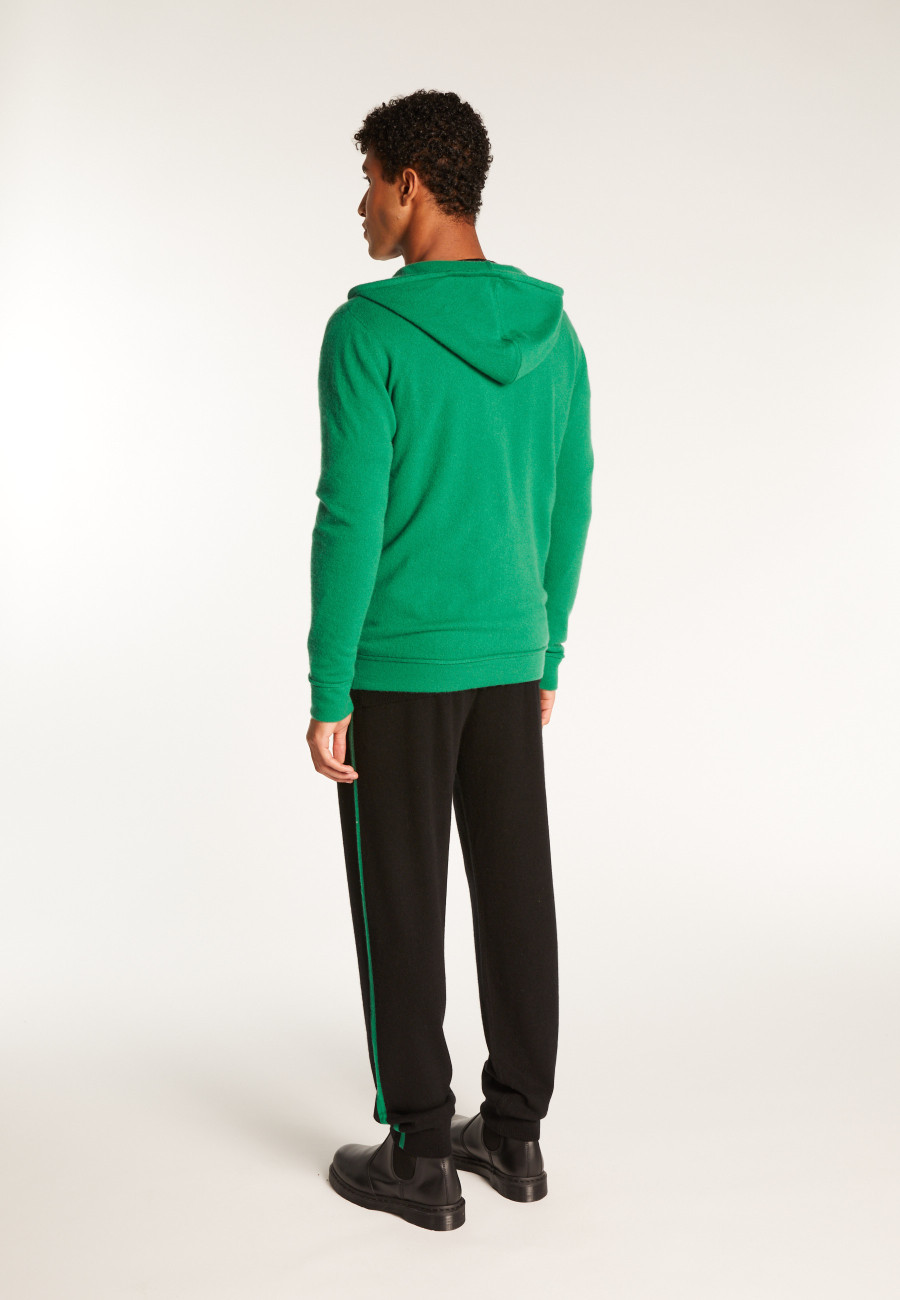 Jaqueta de cashmere com capuz e zíper - Emilien