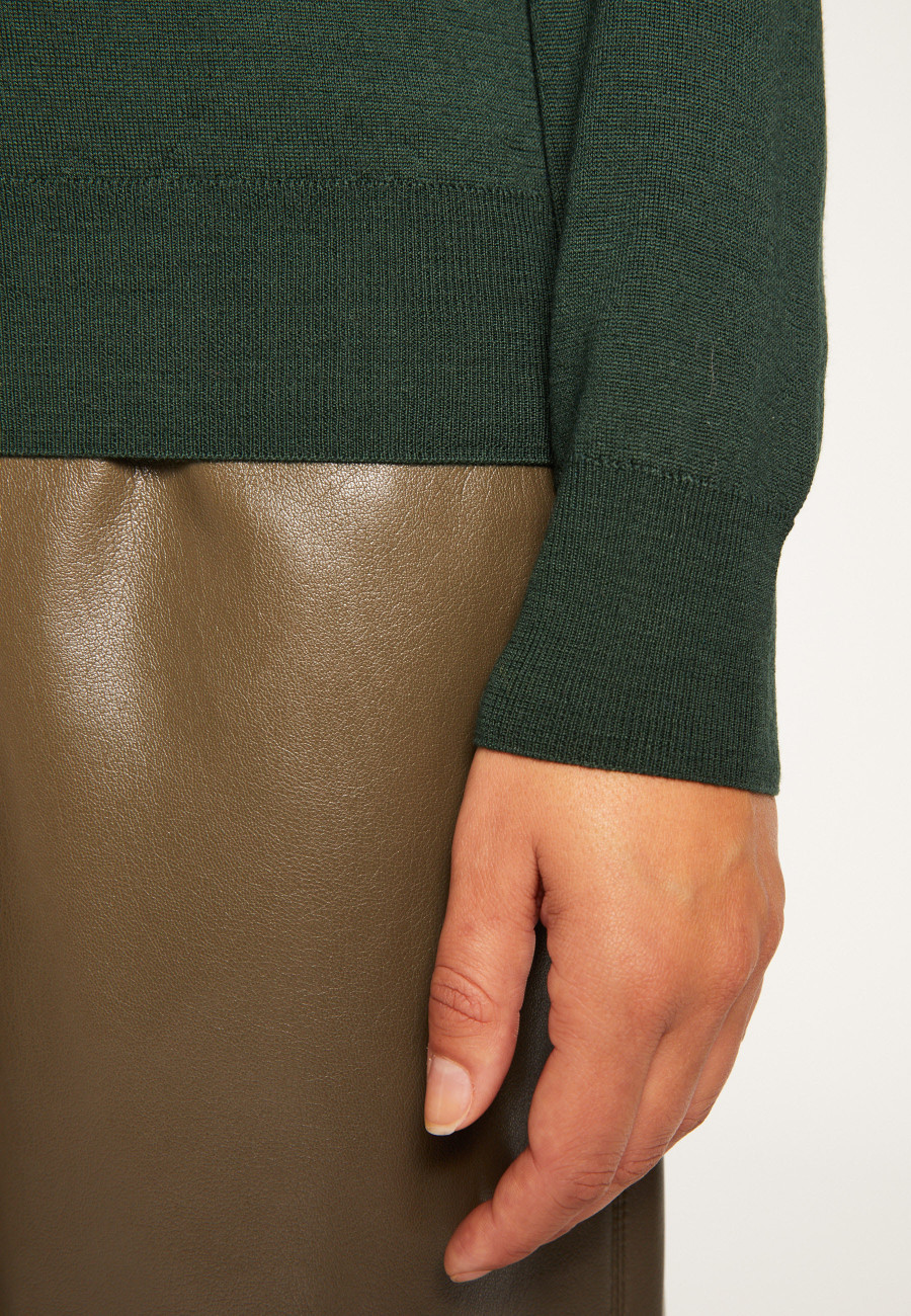 Suéter de lã merino com gola redonda - Asena