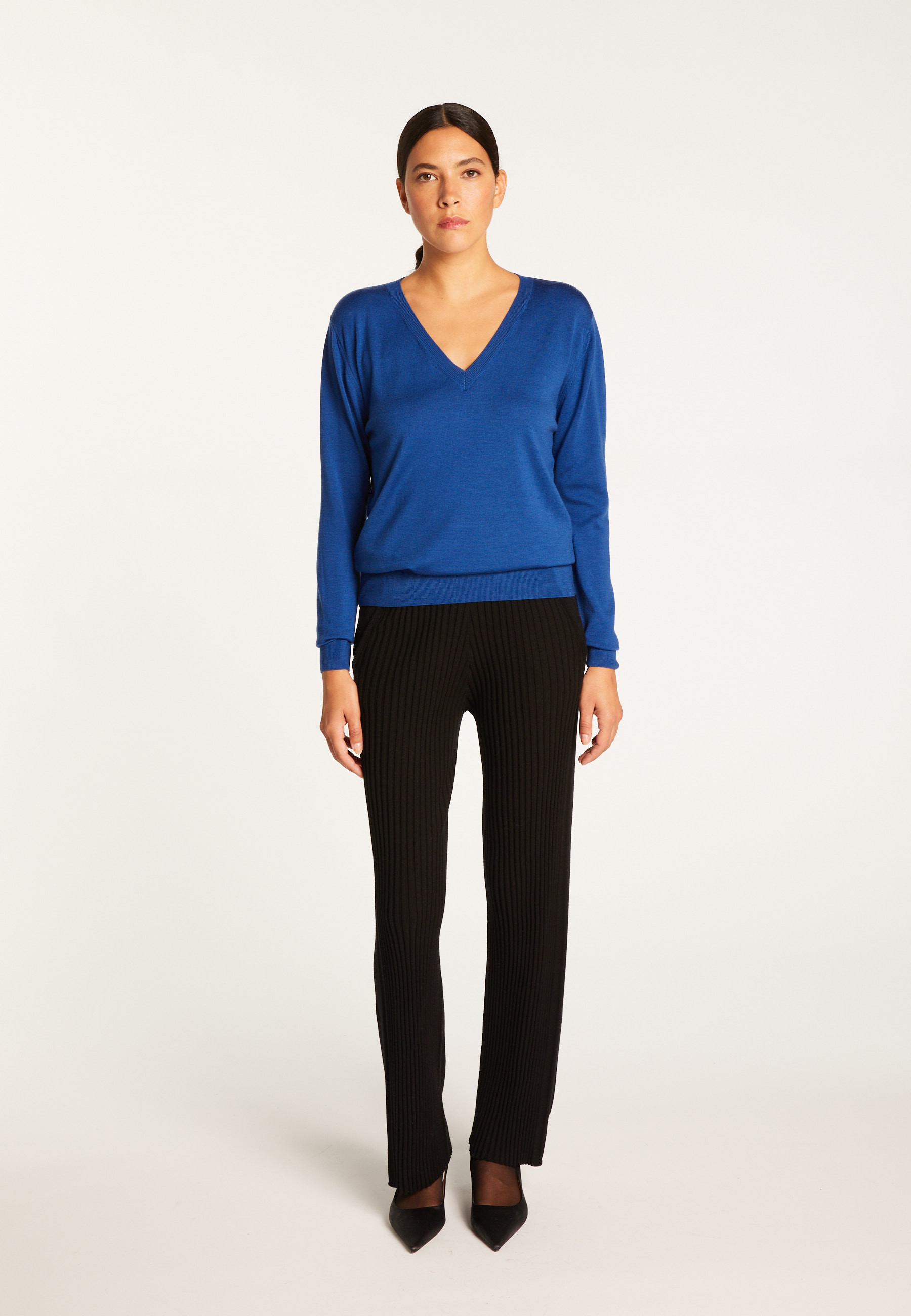 Pull col V en laine mérinos - Arya