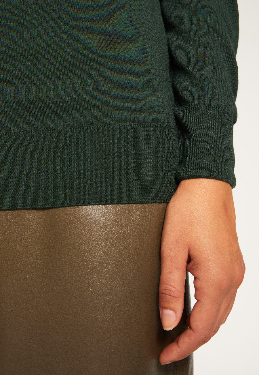 Suéter de lã merino com decote em V - Arya