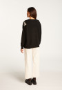 Embroidery sweater in wool and cashmere - Rachel
