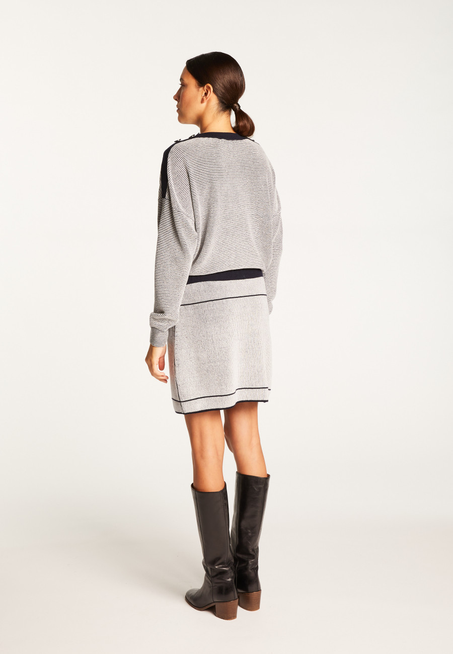 Saia curta de lã e veludo - Regina