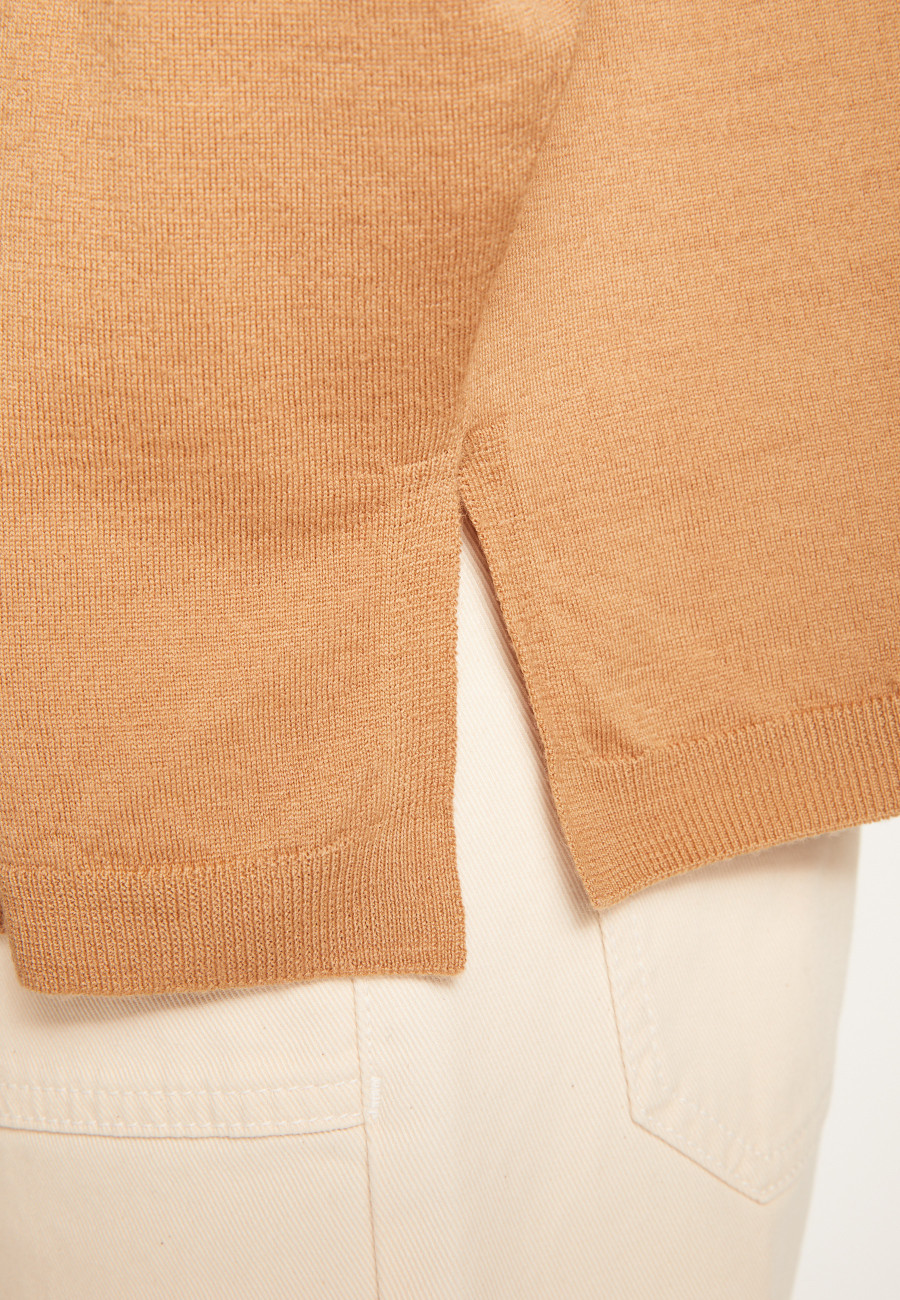 Suéter folgado de lã merino fina - Azel