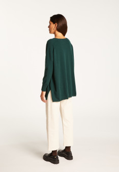 Oversized V-neck sweater in cashmere - Apolline