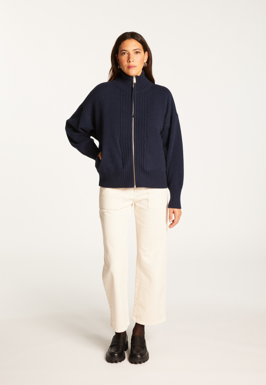 Cardigan de cashmere com zíper - Agnes Duo