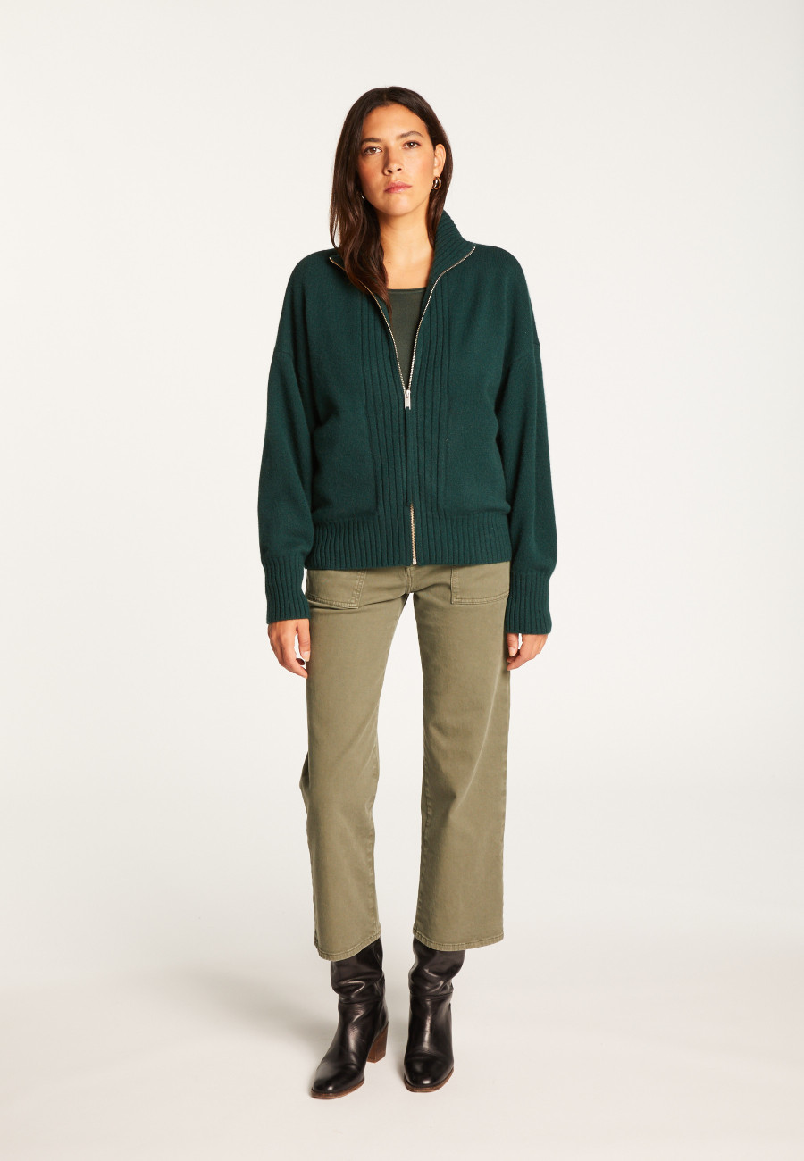 Cardigan de cashmere com zíper - Agnes Duo