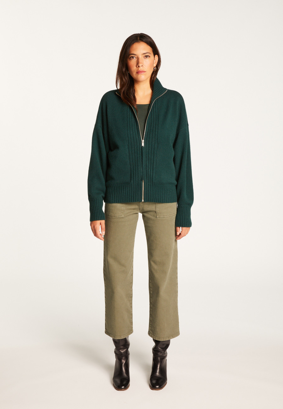 Cardigan de cashmere com zíper - Agnes Duo