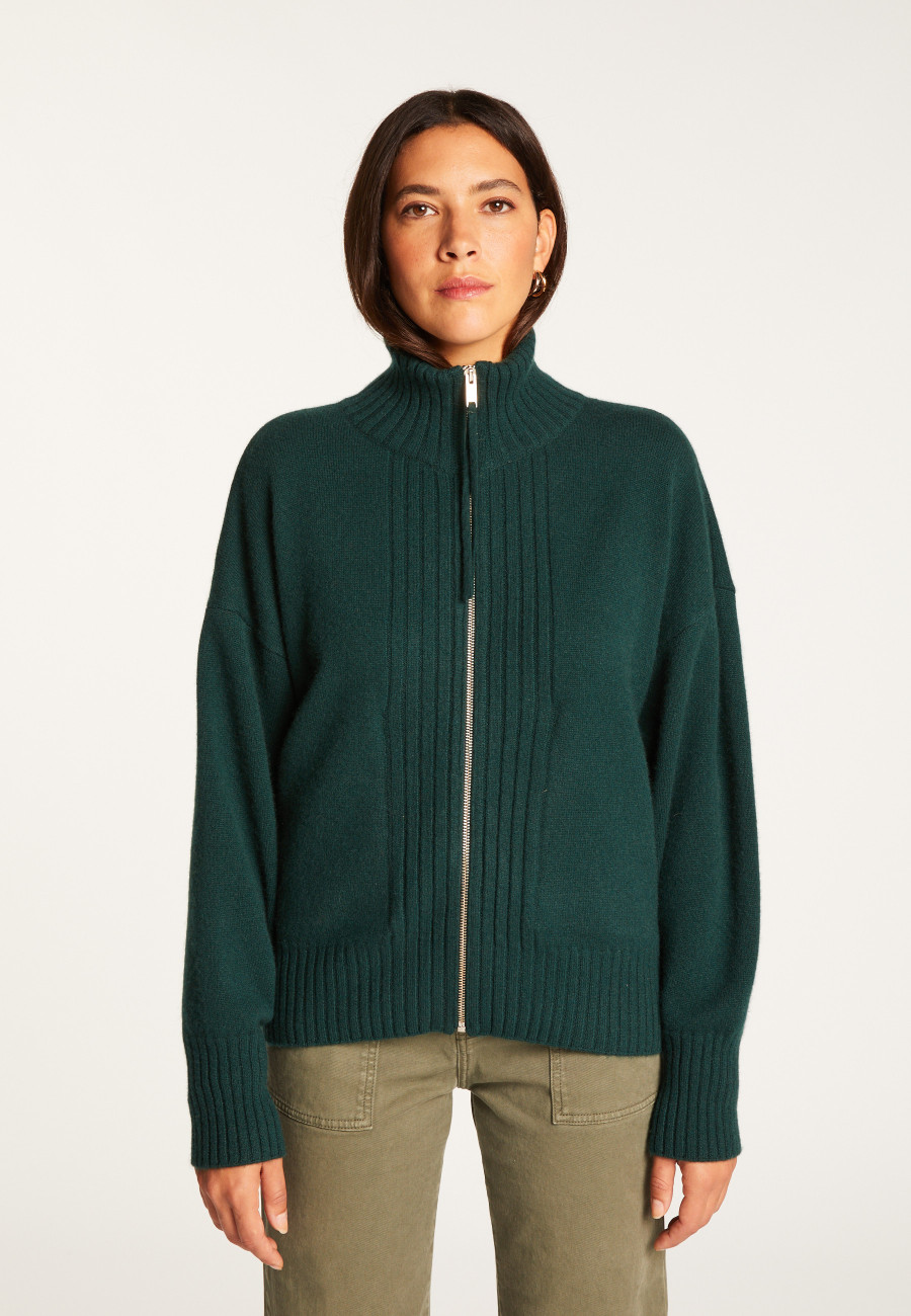 Cardigan de cashmere com zíper - Agnes Duo