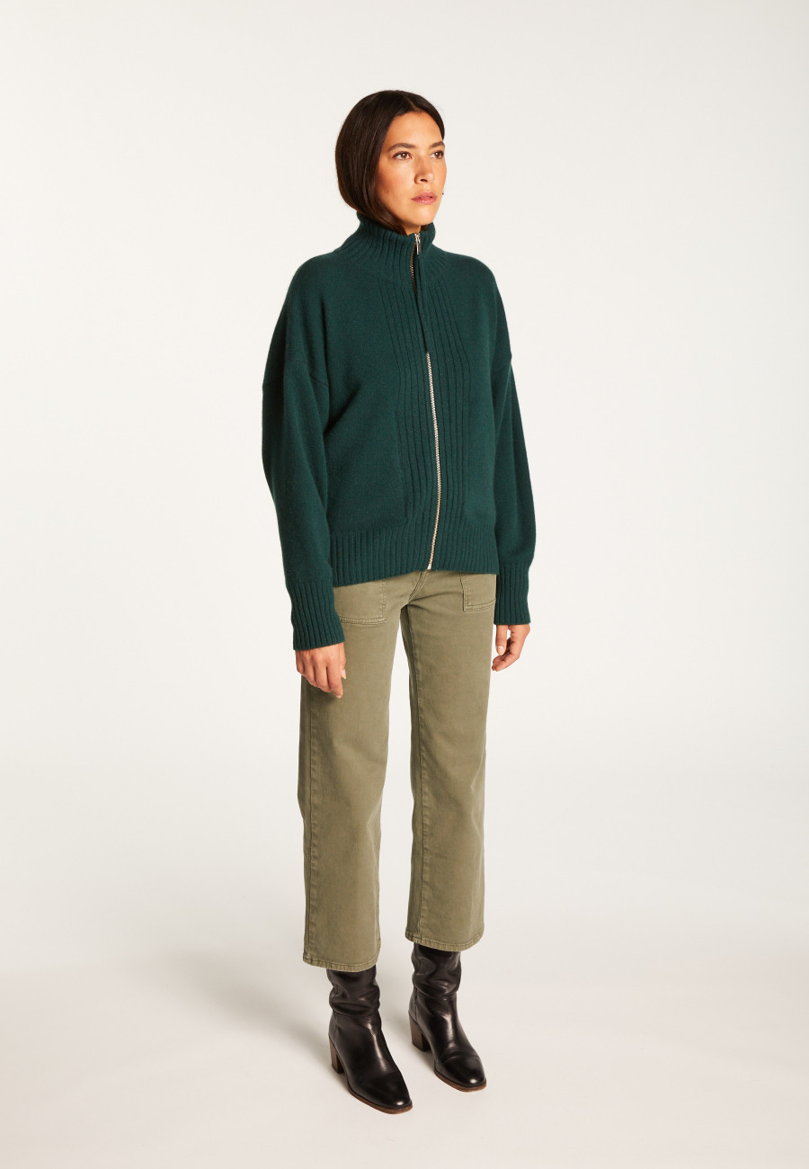 Cardigan de cashmere com zíper - Agnes Duo