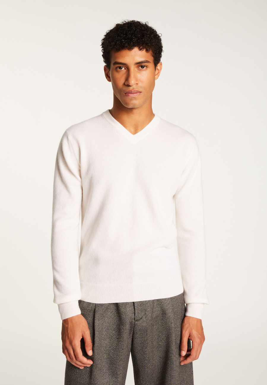 Suéter de cashmere com decote em V - Evann