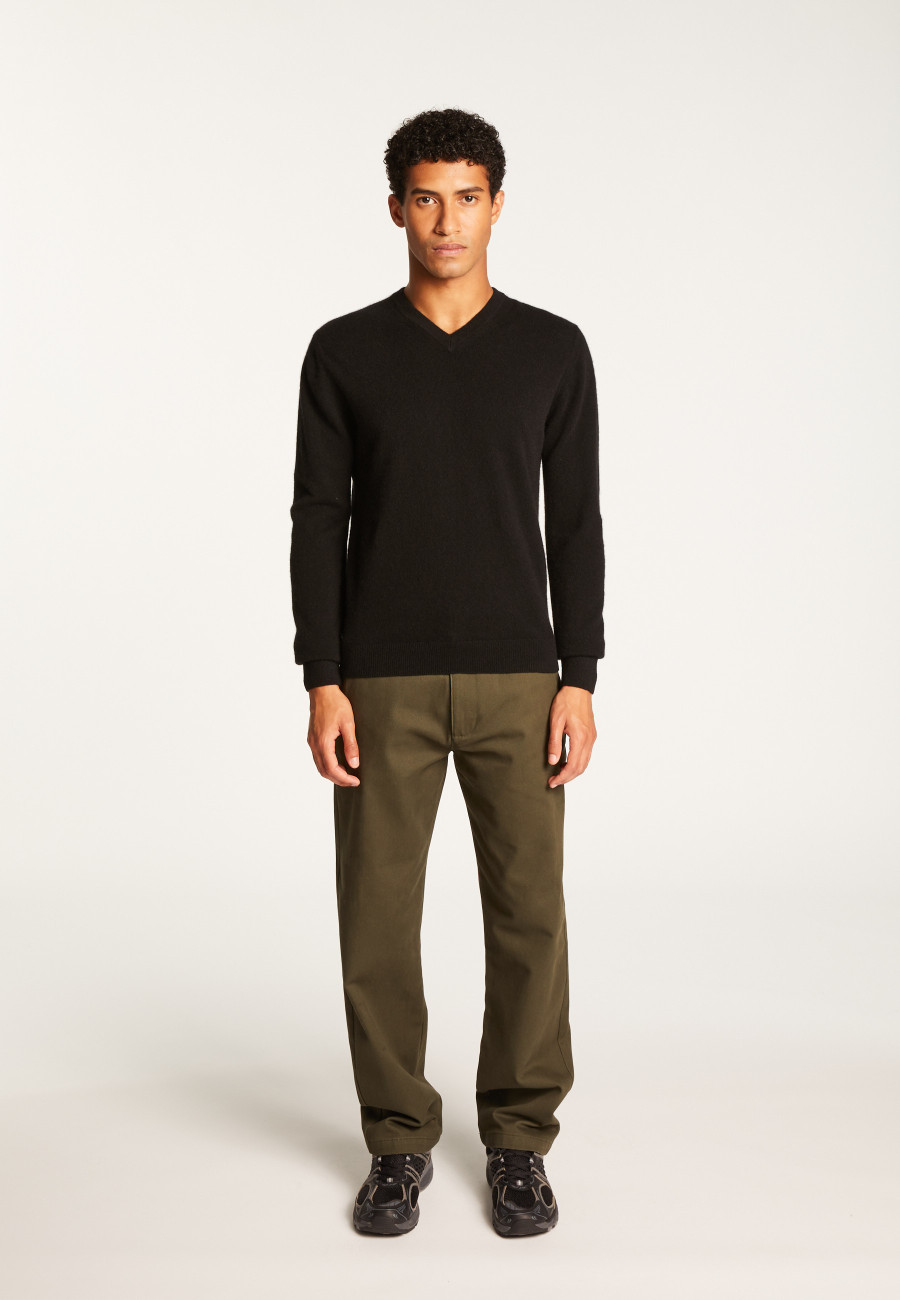 Suéter de cashmere com decote em V - Evann