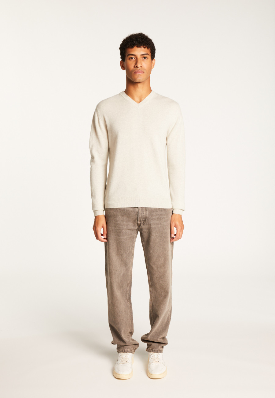 Cashmere V-Neck Sweater - Evann
