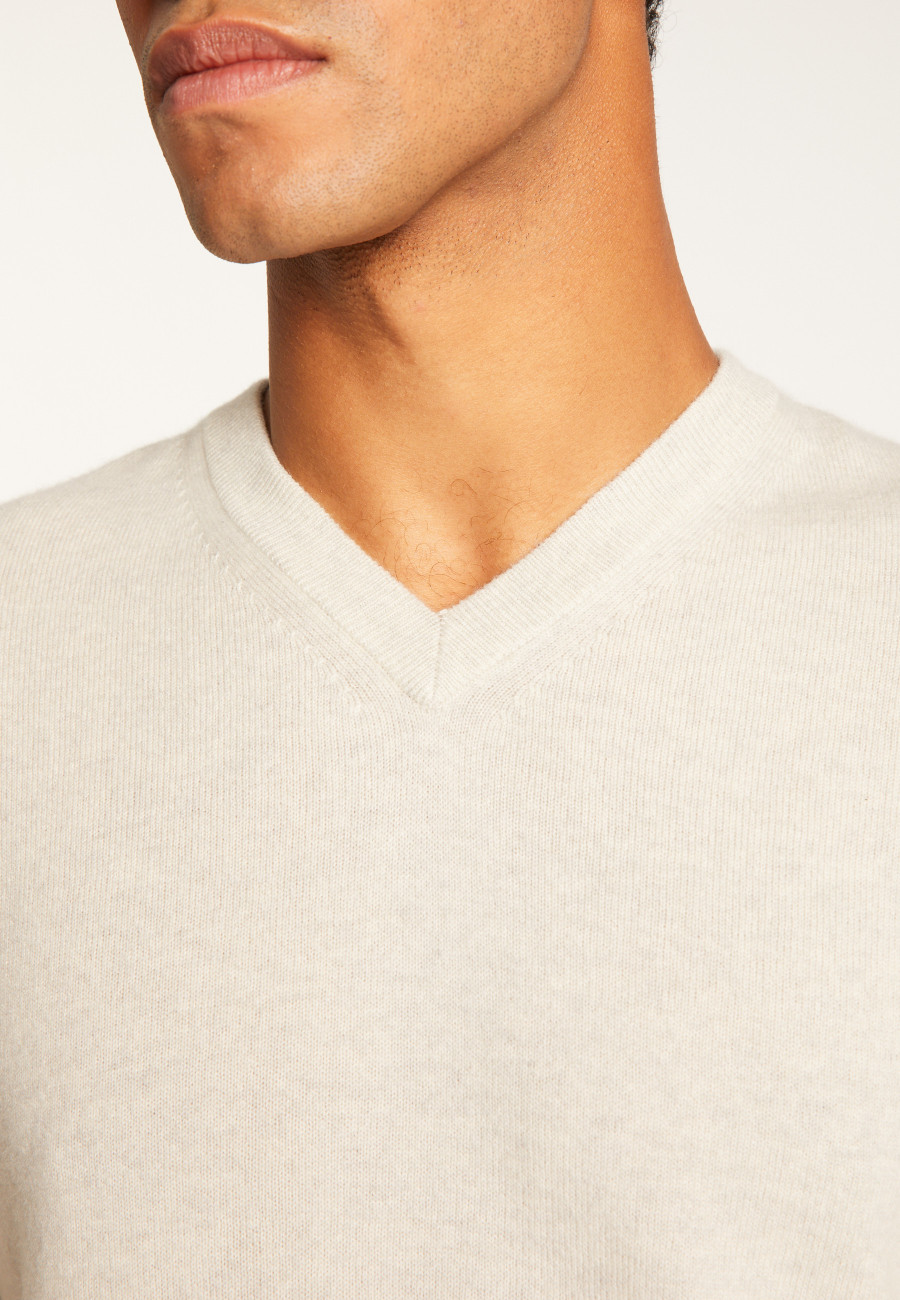 Suéter de cashmere com decote em V - Evann