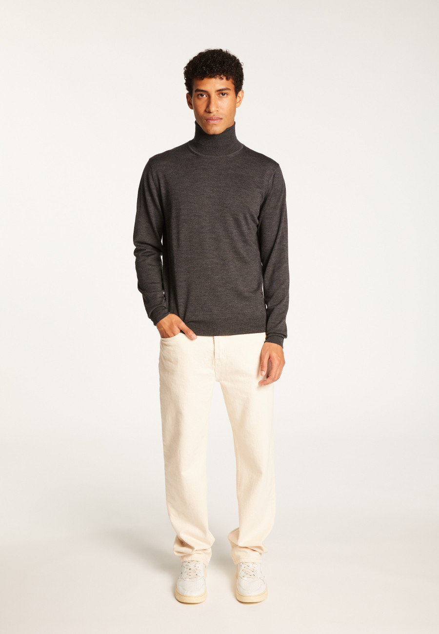 Merino Wool Turtleneck Sweater - Enzo