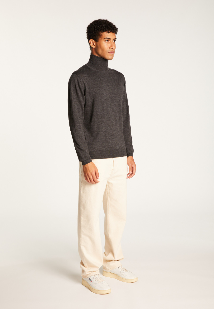 Merino Wool Turtleneck Sweater - Enzo