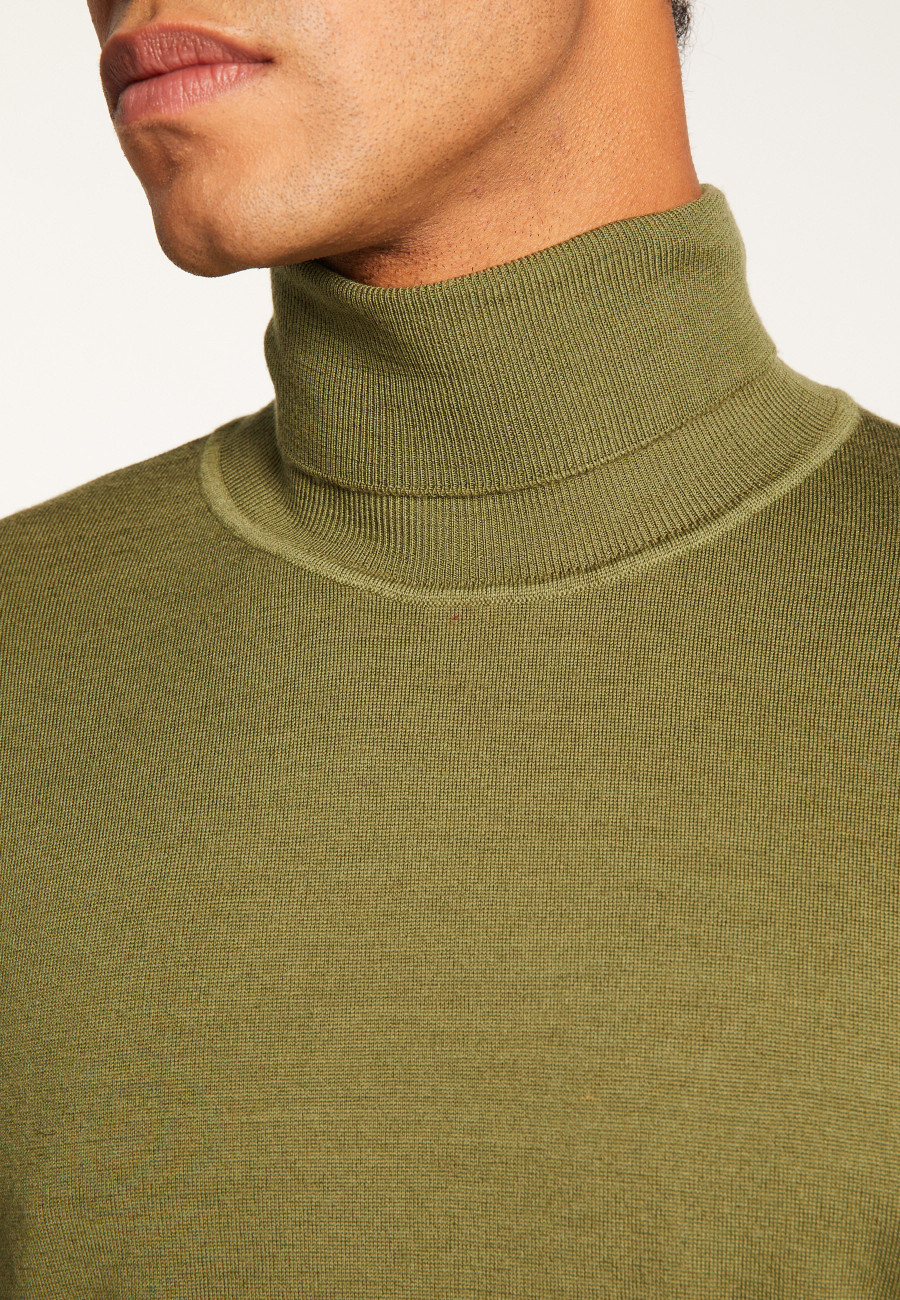 Merino Wool Turtleneck Sweater - Enzo
